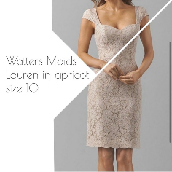 Watters Maids Lauren Lace Dress. Size 10 - Picture 2 of 4